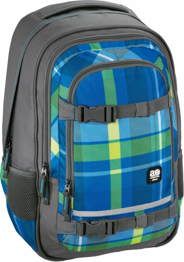 All Out Schulrucksack Selby Woody Blue Kombi