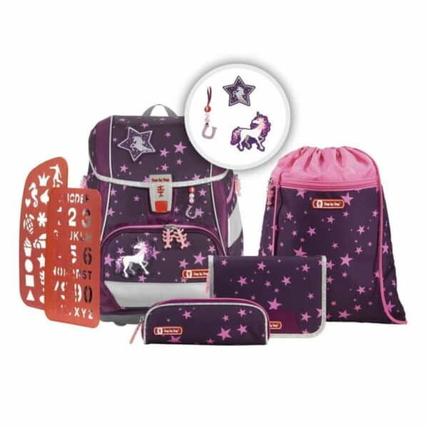 Step by Step Schulrucksack 2in1 Plus Set 6 tlg. Unicorn Nuala 6tlg. Lila