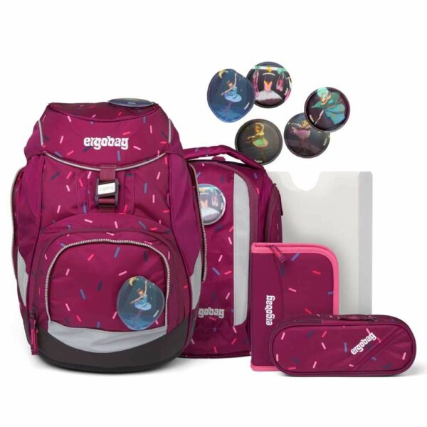 Ergobag Schulrucksack Pack Set 6tlg. Der NussknackBär Pink
