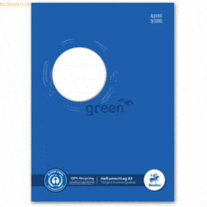5 x Staufen Heftumschlag Green Karton 150g/qm A5 blau