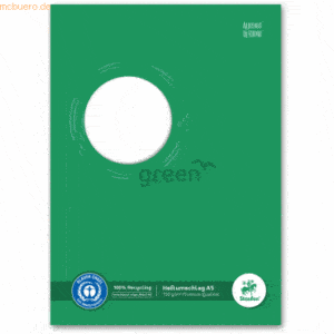 5 x Staufen Heftumschlag Green Karton 150g/qm A5 grün