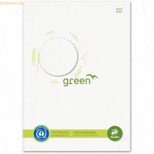 5 x Staufen Heftumschlag Green Karton 150g/qm A4 weiß