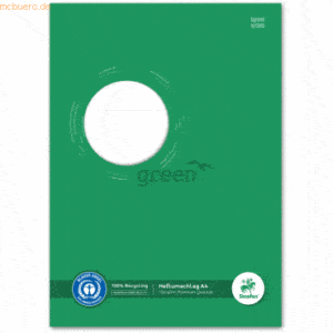5 x Staufen Heftumschlag Green Karton 150g/qm A4 grün