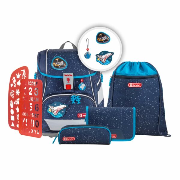 Step by Step Schulrucksack 2in1 Plus Set 6tlg. Sky Rocket Blau