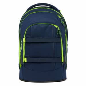 Satch Schulrucksack Pack Toxic Yellow Dunkelblau