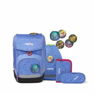 Ergobag Schulrucksack Cubo Set 5tlg. Barzaubernd Hellblau