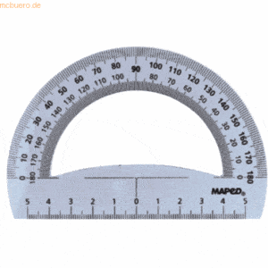 20 x Maped Winkelmesser Halbkreis 12cm