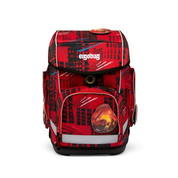 Ergobag Schulrucksack Cubo Set 5tlg. AlarmBärreitschaft Rot