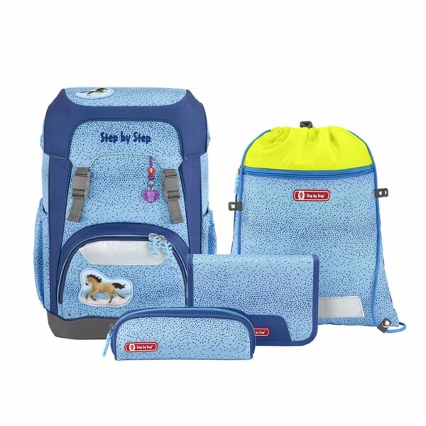 Step by Step Schulrucksack Giant Set 5tlg. Wild Horse Blau