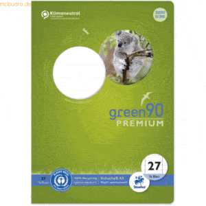 10 x Staufen Schulheft Green A5 liniert mit Rand Lineatur 27 16 Blatt