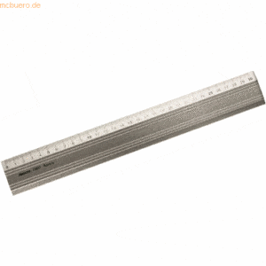 Aristo Aluminium-Lineal mm-Teilung 30cm Gummiauflage