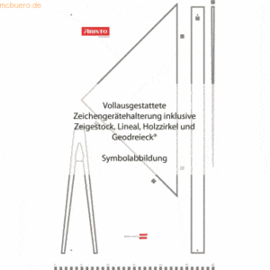 Aristo Wandtafelgeräte-Set 1980W 4 Zeichenutensilien und Kunststofftaf