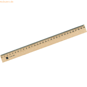 10 x Alco Holzlineal 30cm braun