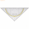10 x Alco Geometrie-Dreieck flexibel Kunststoff 16cm transparent