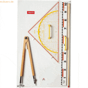 Aristo Wandtafelgeräte-Set 1981W 4 Zeichenutensilien und Kunststofftaf