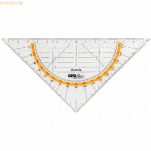 10 x Aristo Geometriedreieck Geoflex Kunststoff 16cm transparent