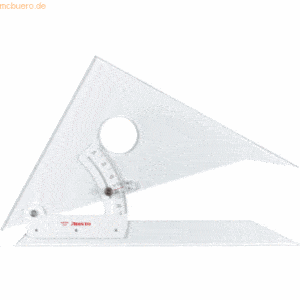 Aristo Stellwinkel Kathete 25cm Acryl stufenlos verstellbar glasklar