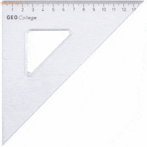 10 x Aristo Zeichendreieck Geocollege Polystyrol 45 Grad 200mm transpa