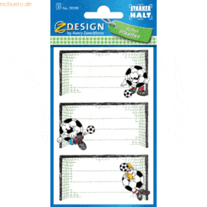 10 x Z-Design Buchetikett Papier 76x120mm 3 Bogen Motiv Fußball