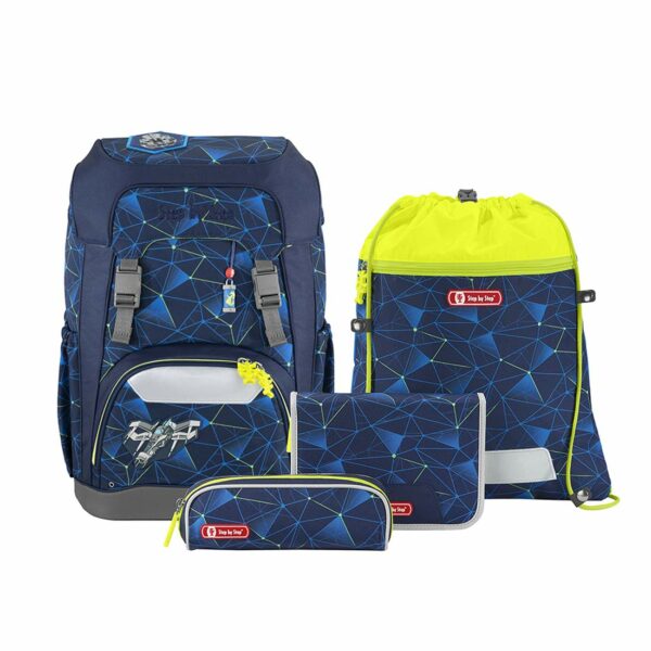 Step by Step Schulrucksack Giant Set 5tlg. Starship Blau