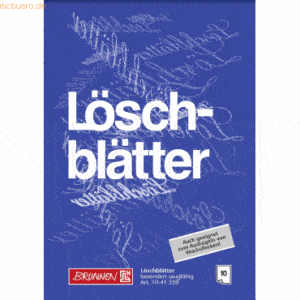 10 x Brunnen Löschblattblock A5 80g/qm 10 Blatt