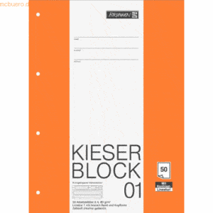 10 x Brunnen Kieser-Block A4 80g/qm Lineatur 1 50 Blatt