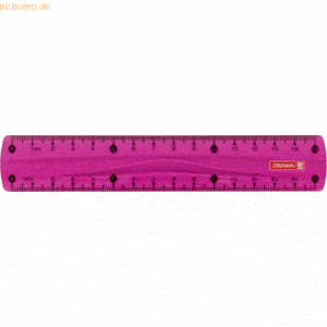 10 x Brunnen Lineal Colour Code 15cm pink