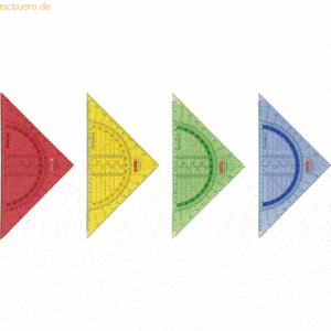 10 x Brunnen Geometrie-Dreieck 16cm bruchsicher farbig sortiert