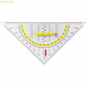 10 x Brunnen Geometrie-Dreieck 22cm mit Griff klar
