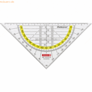 10 x Brunnen Geometrie-Dreieck 16cm bruchsicher mit Griff glasklar