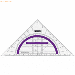 10 x Brunnen Geometrie-Dreieck 16cm Griff purple