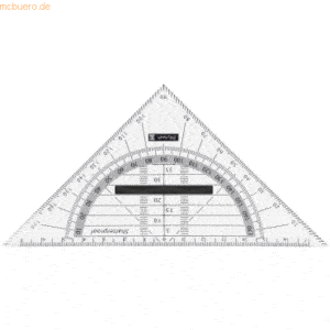 10 x Brunnen Geometrie-Dreieck 16cm Griff onyx