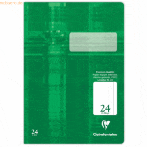 25 x Clairefontaine Schulheft A4 16 Blatt Lineatur 24 blanko mit Rand