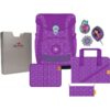 DerDieDas Schulrucksack ErgoFlex Easy Set 5tlg. Purple Dots Lila
