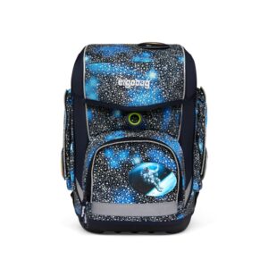 Ergobag Schulrucksack Cubo Set 5tlg. Super Reflex Glow Edition Bär Anhalter durc...