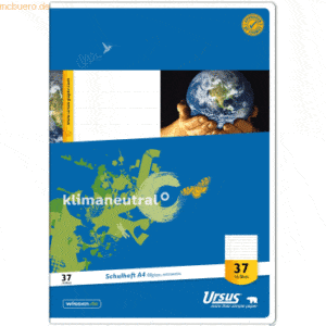 10 x Format-X Schulheft A4 Lineatur 37 lin mit Rand perforiert 16 Blat