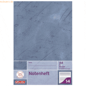 10 x Herlitz Notenheft A4 VE=8 Blatt