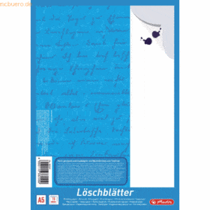 10 x Herlitz Löschblattblock A5 weiß 10 Blatt