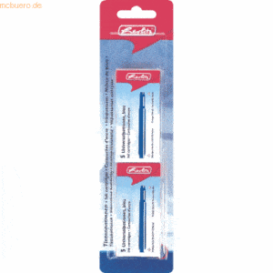 6 x Herlitz Tintenpatrone blau VE=10 Stück