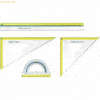 6 x Herlitz Geometrie-Set my.pen 4-teilig transparent/farbig sortiert