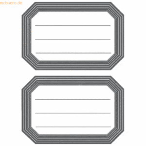 HERMA Buchetiketten 82x55mm grauer Rand liniert VE=6 Blatt