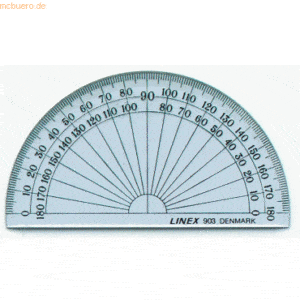 10 x Linex Winkelmesser 903 180 Grad 10cm transparent