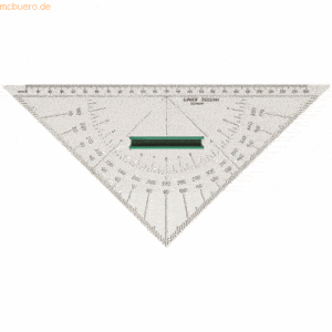 Linex Nautischer Winkelmesser 2800MH 28cm mit Griff transparent