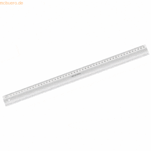 Linex Schullineal 50cm weiß transparent