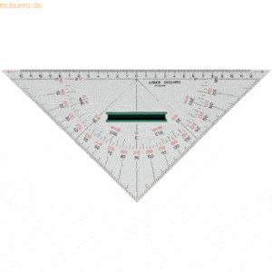 Linex Nautischer Winkelmesser 2800MRH 28cm mit Griff transparent