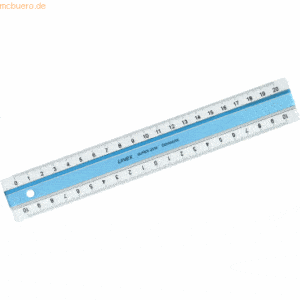 10 x Linex Lineal Super Ruler 20cm mit Anti-Rutsch-Funktion light blue