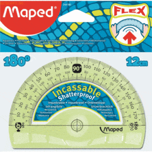 20 x Maped Winkelmesser Flex Halbkreis (180 Grad) 12cm farbig sortiert