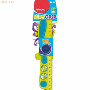 20 x Maped Lineal Kidy Grip 67% recycelter Kunststoff 20 cm sortiert