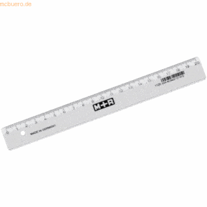 M+R Lineal schmal 20cm glasklar