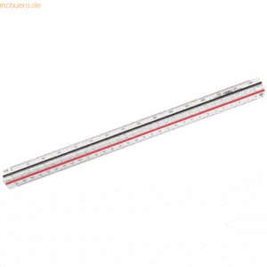 M+R Dreikantmaßstab 30cm zweifarbig Hohlkehle Ingenieur